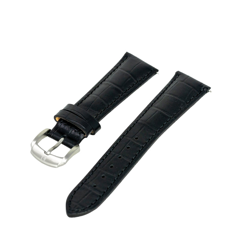 Business Strap Krokoprint schwarz